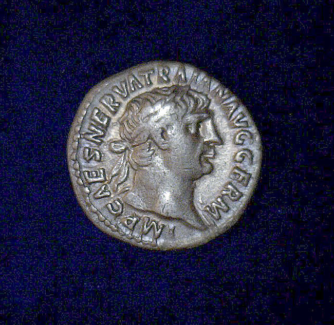 Ancient Roman Silver Denarius - Trajan
